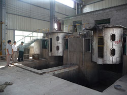 5 tons aluminum shell furnace production site